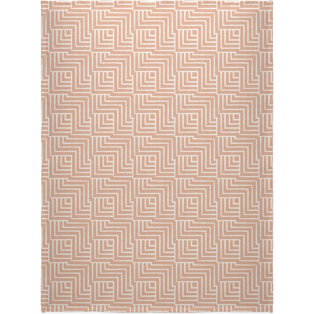 Square Angles - Pink Blanket, Sherpa, 60x80, Pink, Bright Pink