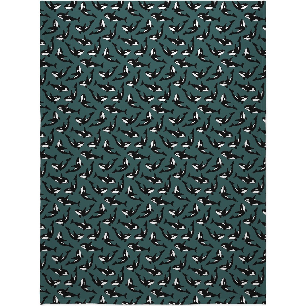 Orca Blanket, Sherpa, 60x80, Green, Seaweed