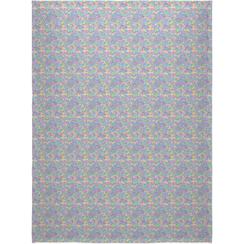 Magical Mushroom World - Pastel Blanket, Sherpa, 60x80, Multicolor