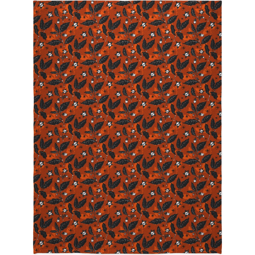 Atropa Belladonna - Orange Blanket, Sherpa, 60x80, Orange