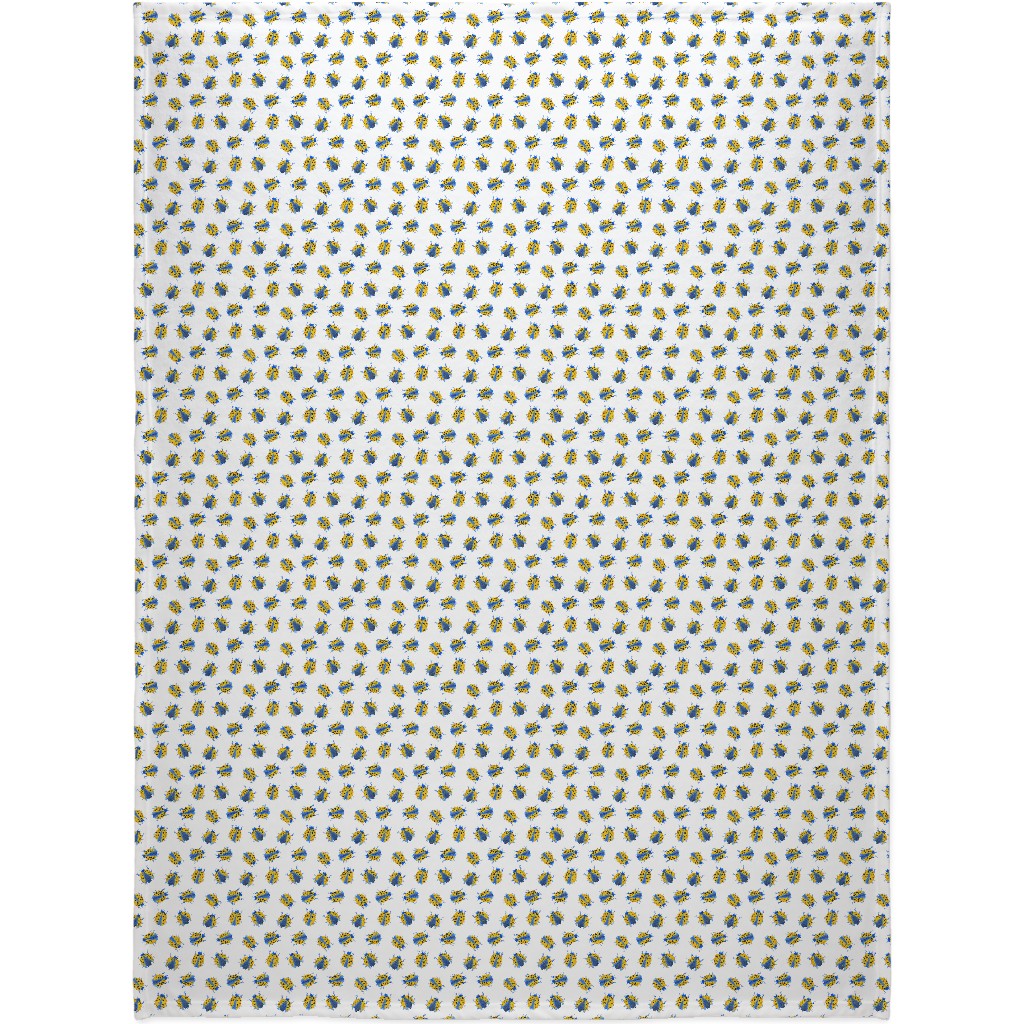 Classic Ladybugs Blanket, Sherpa, 60x80, Yellow, Polenta