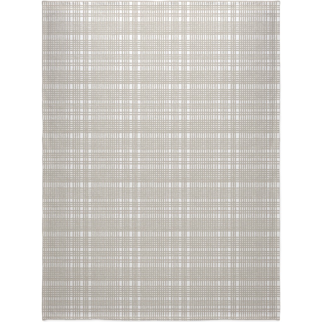 Loose Weave Blanket, Sherpa, 60x80, Gray, Wheat