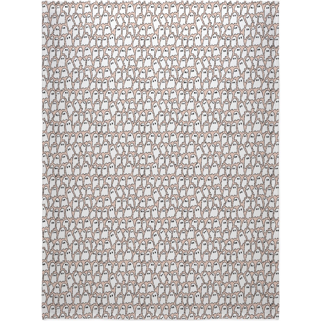 Ghosted Ghosts Blanket, Sherpa, 60x80, Pink