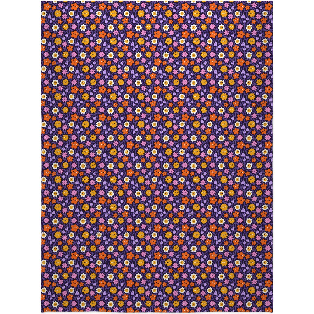 Extremely Wicked, Evil and Vile Halloween Garden - Purple Blanket, Sherpa, 60x80, Purple, Purple