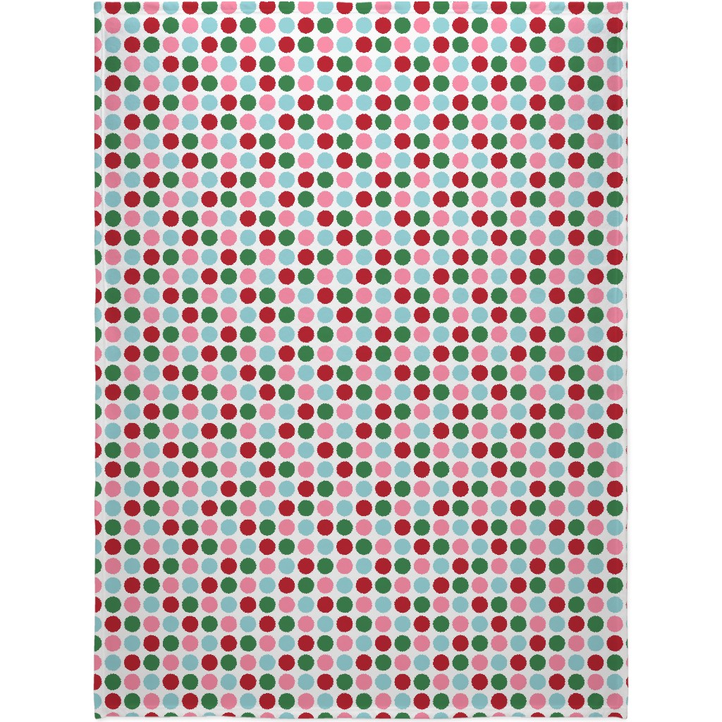 Christmas Collection Polka Dots - Multi Blanket, Sherpa, 60x80, Multicolor