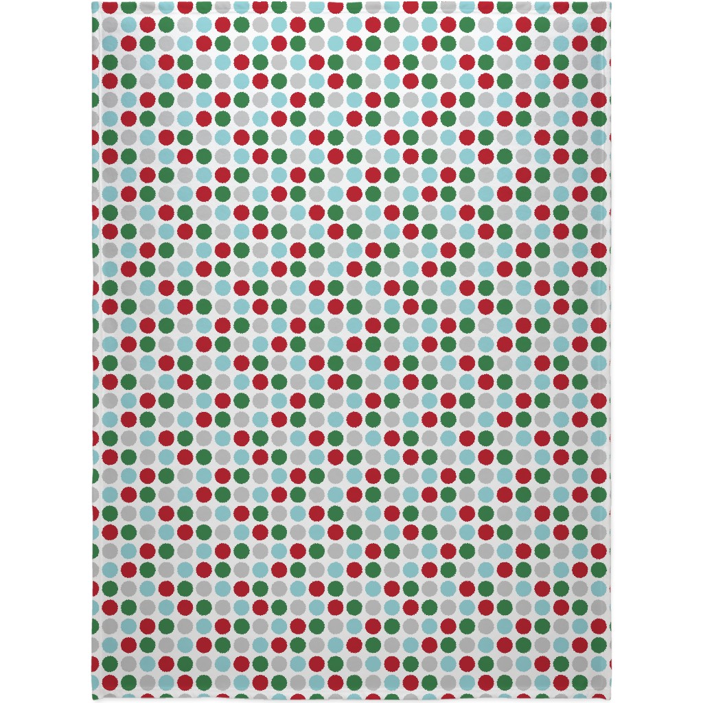 Christmas Wish Polka Dots - Multi Blanket, Sherpa, 60x80, Multicolor