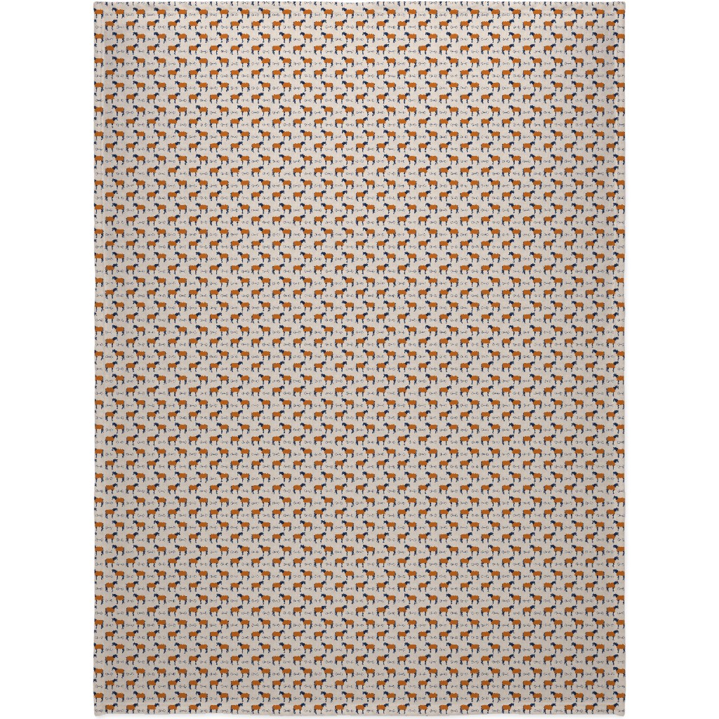 Blankets and Bits - Cream and Brown Blanket, Sherpa, 60x80, Beige, Pearl