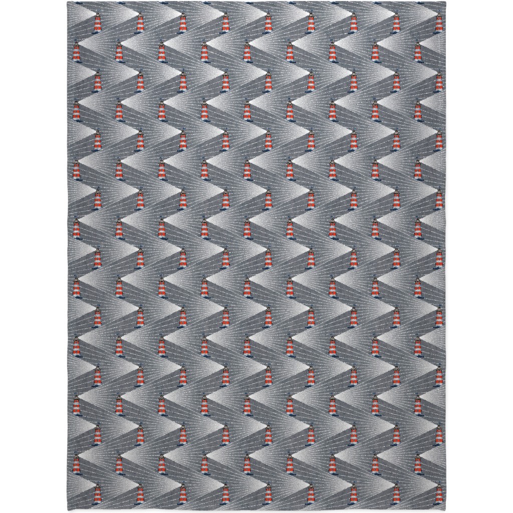 Land Ahoy - Gray Blanket, Sherpa, 60x80, Gray