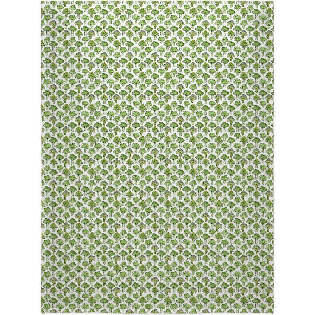 Broccoli - Green Blanket, Sherpa, 60x80, Green, Classic Green