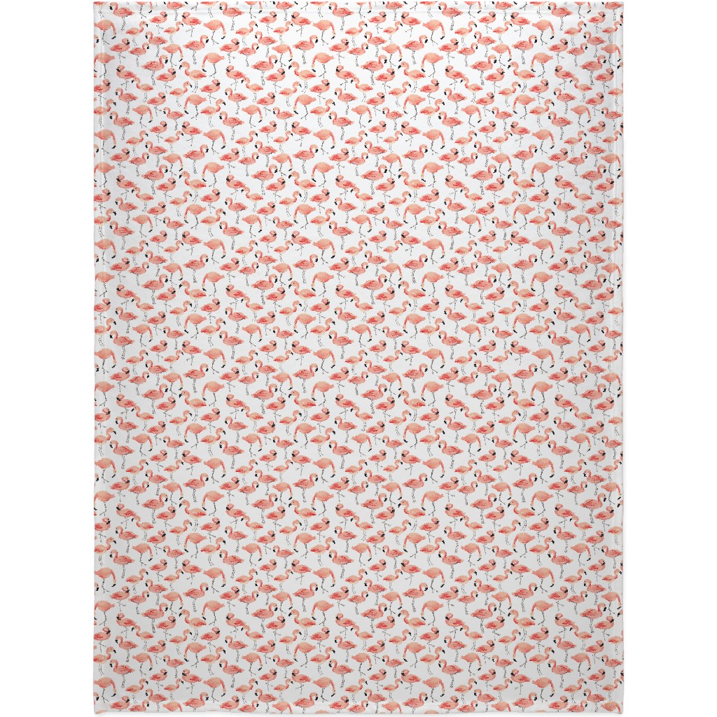 Flamingo Party - Pink Blanket, Sherpa, 60x80, Pink