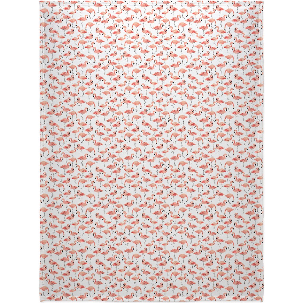 Flamingo Party - Pink Blanket, Sherpa, 60x80, Pink