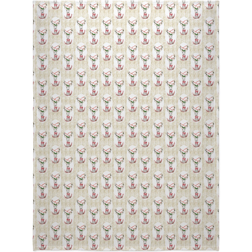 Holiday Fancy Deer Blanket, Sherpa, 60x80, Multicolor