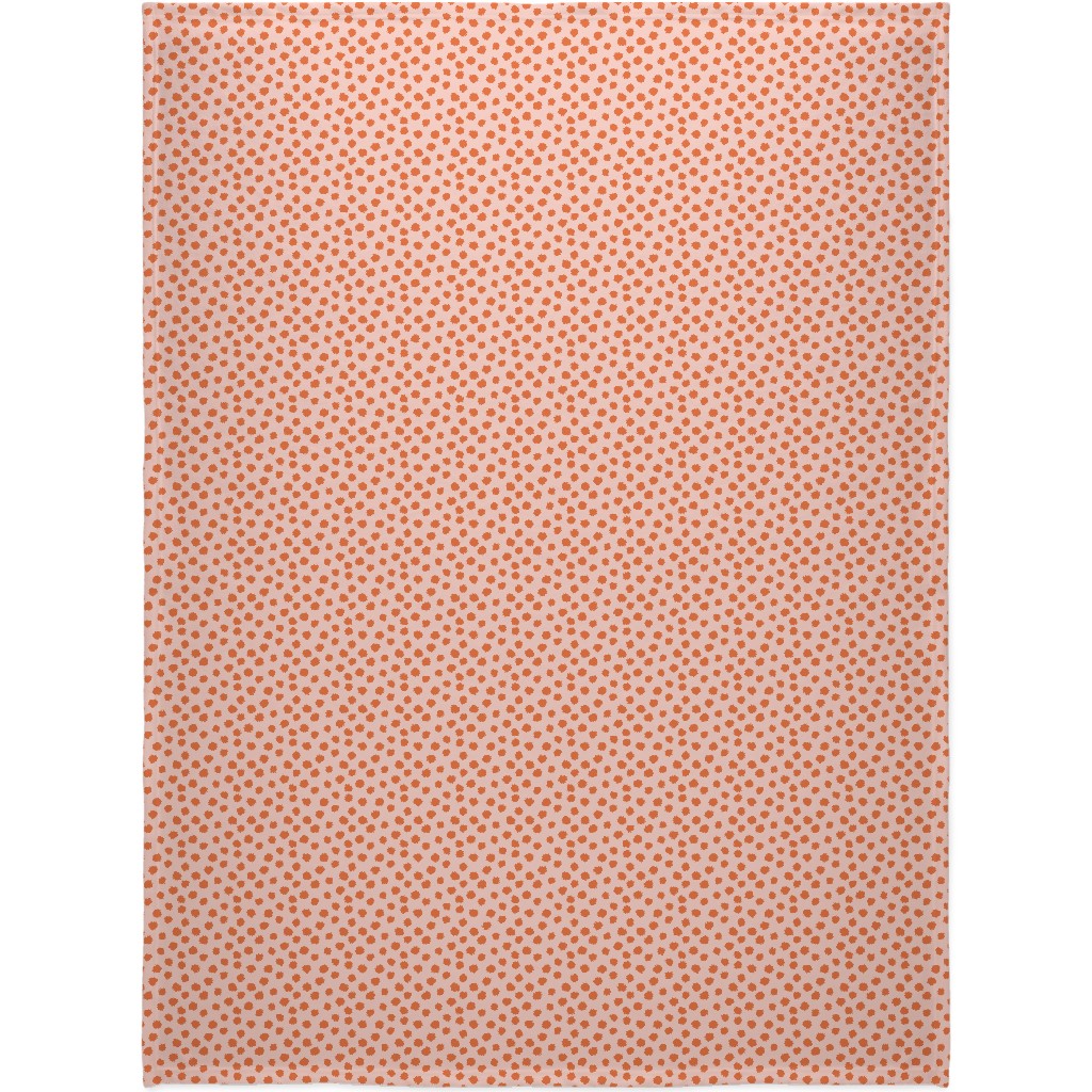 Dotty - Pink and Orange Blanket, Sherpa, 60x80, Pink, Bright Pink