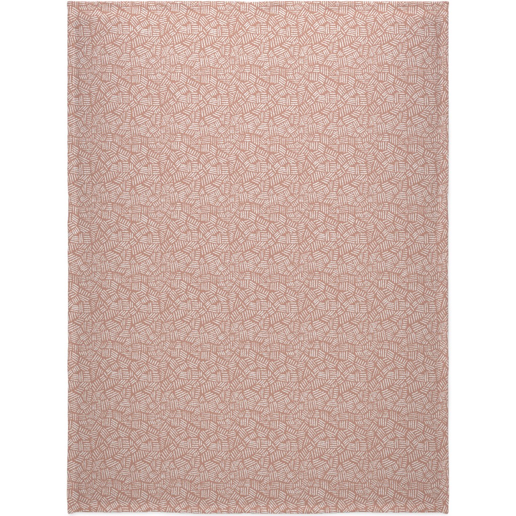 Dashes - Pink Blanket, Sherpa, 60x80, Pink