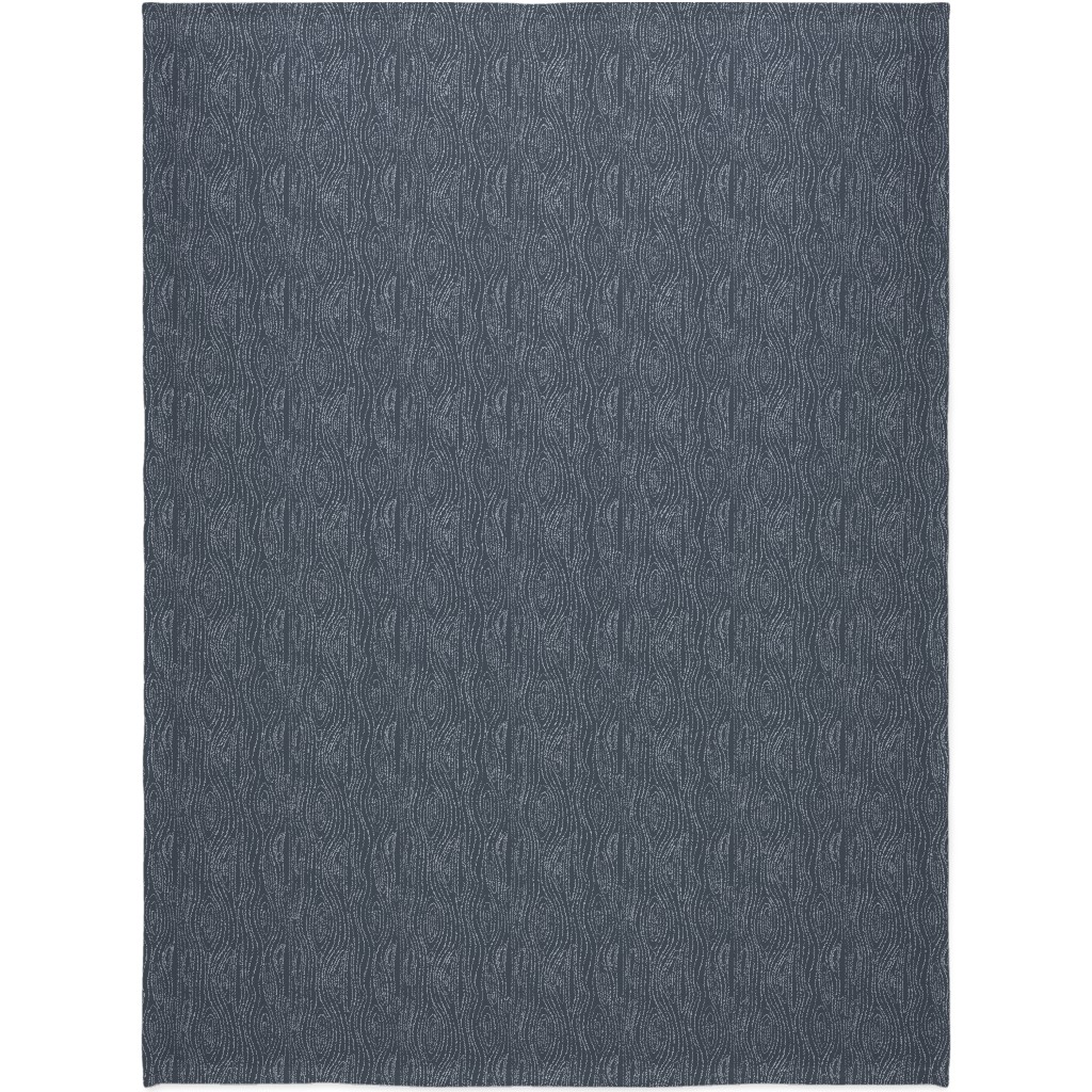 Wood Grain Blanket, Sherpa, 60x80, Blue, Gray