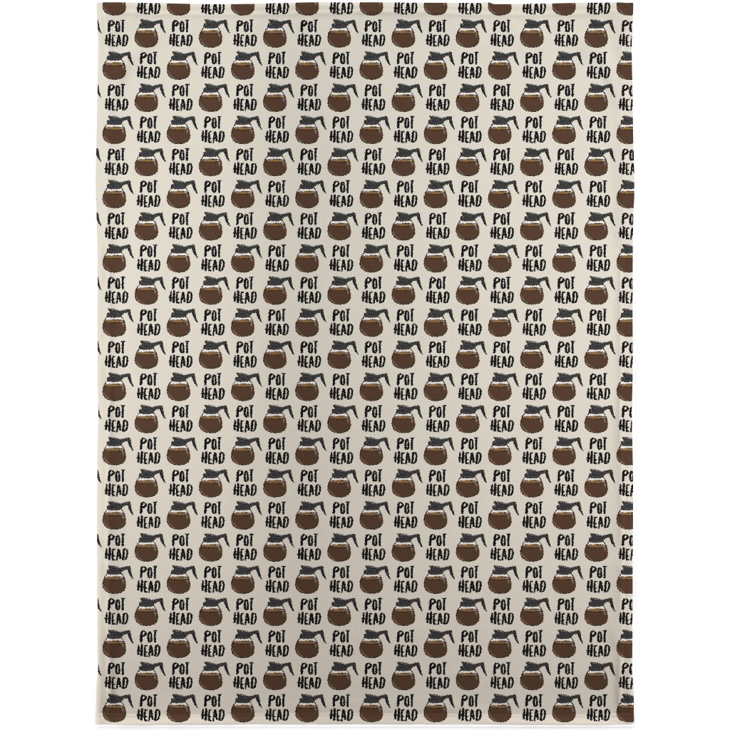 Coffee Pots - Beige Blanket, Fleece, 30x40, Brown
