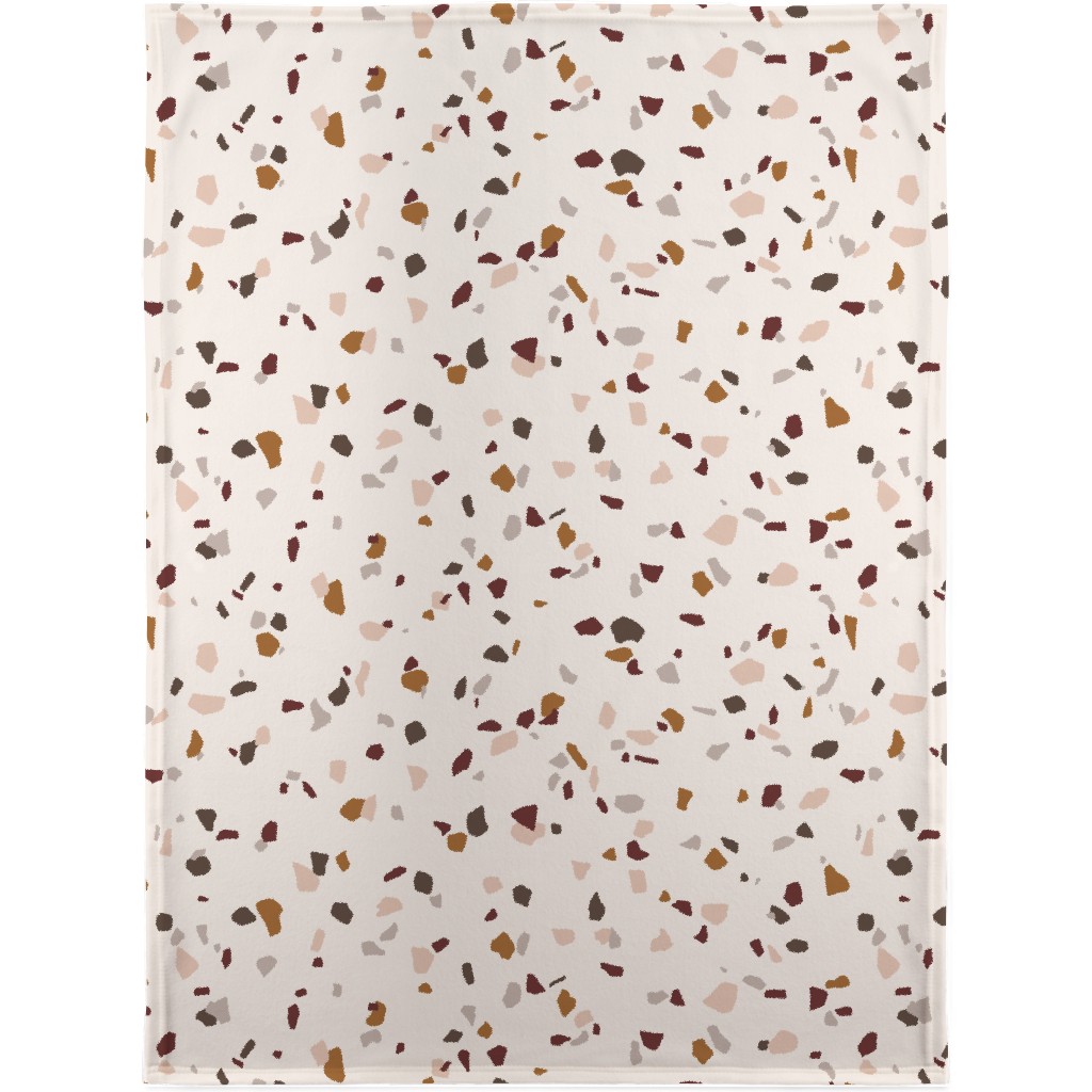 Terrazzo on Cream Blanket, Fleece, 30x40, Beige, Pearl