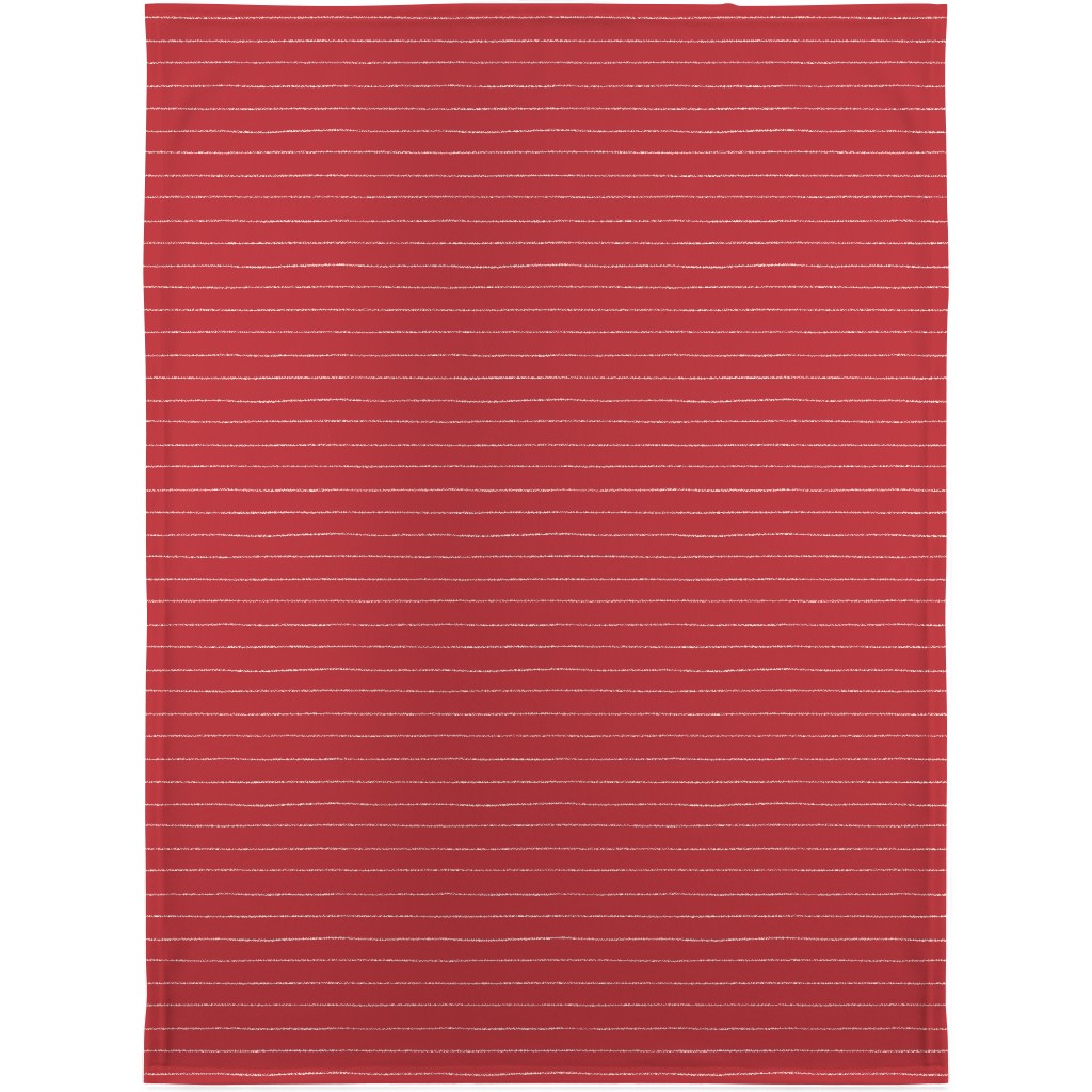 Christmas Stripes Blanket, Fleece, 30x40, Red