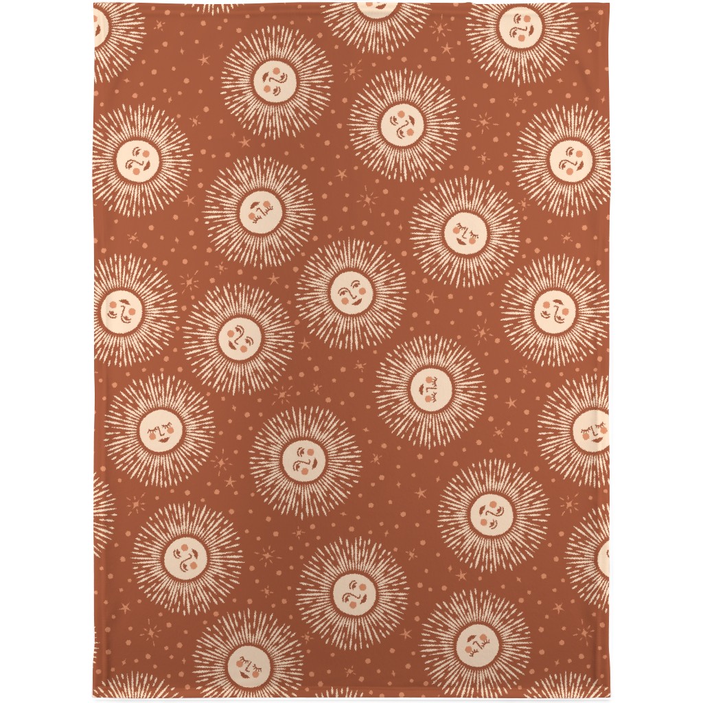 Golden Sun - Warm Blanket, Fleece, 30x40, Orange