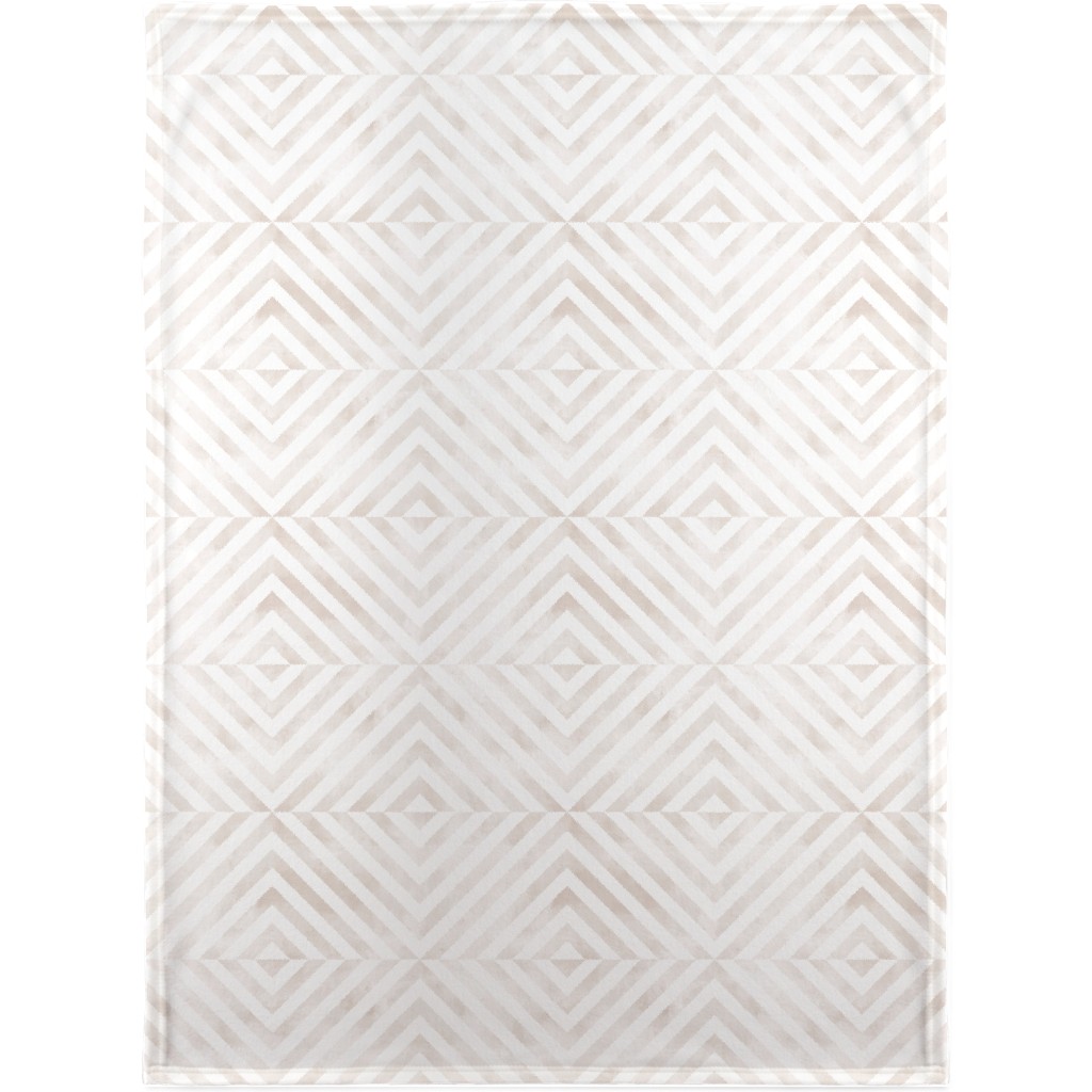 Soft Pink Angles Blanket, Fleece, 30x40, White, White