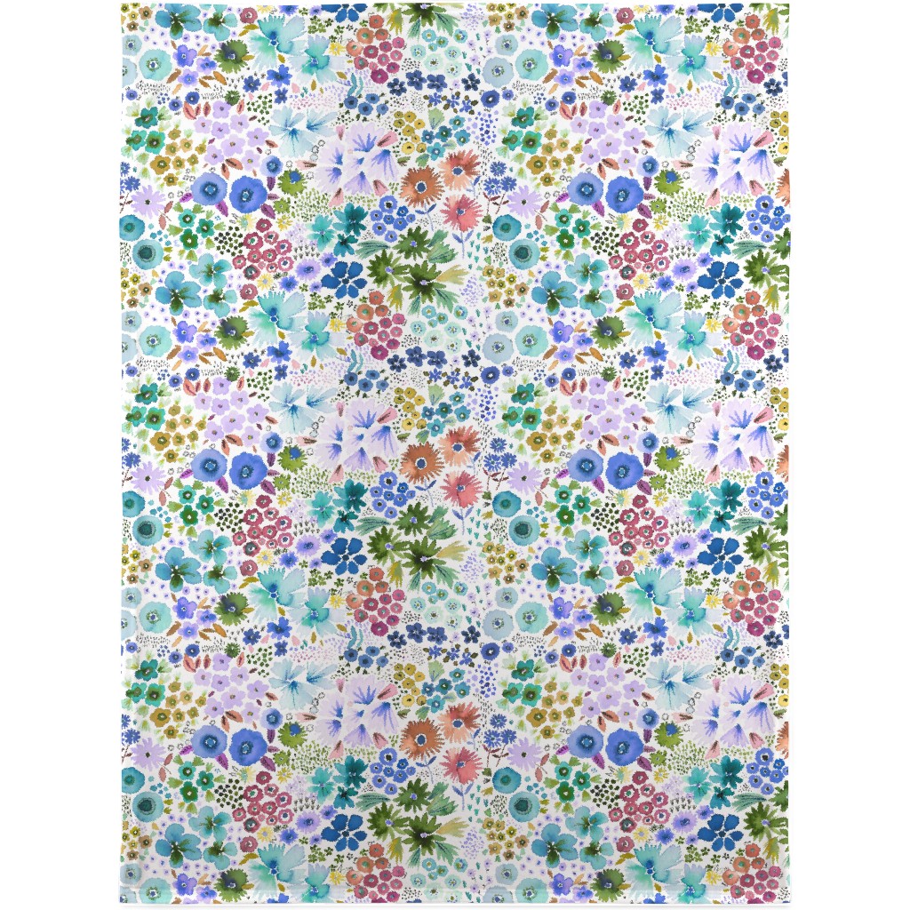 Artful Little Flowers - Multi Blanket, Fleece, 30x40, Multicolor
