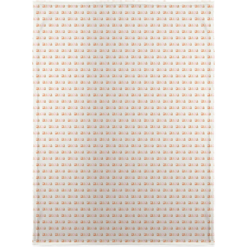 Mama Typography - Neutral Blanket, Fleece, 30x40, Beige, Pearl