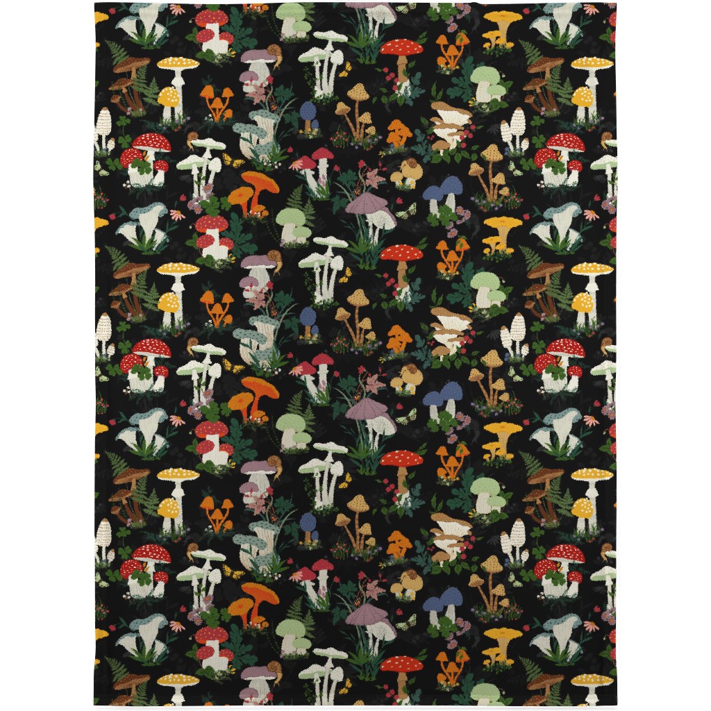 Mushroom Garden - Multi Blanket, Fleece, 30x40, Multicolor