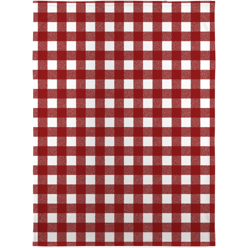 Buffalo Plaid - Red Blanket, Fleece, 30x40, Red