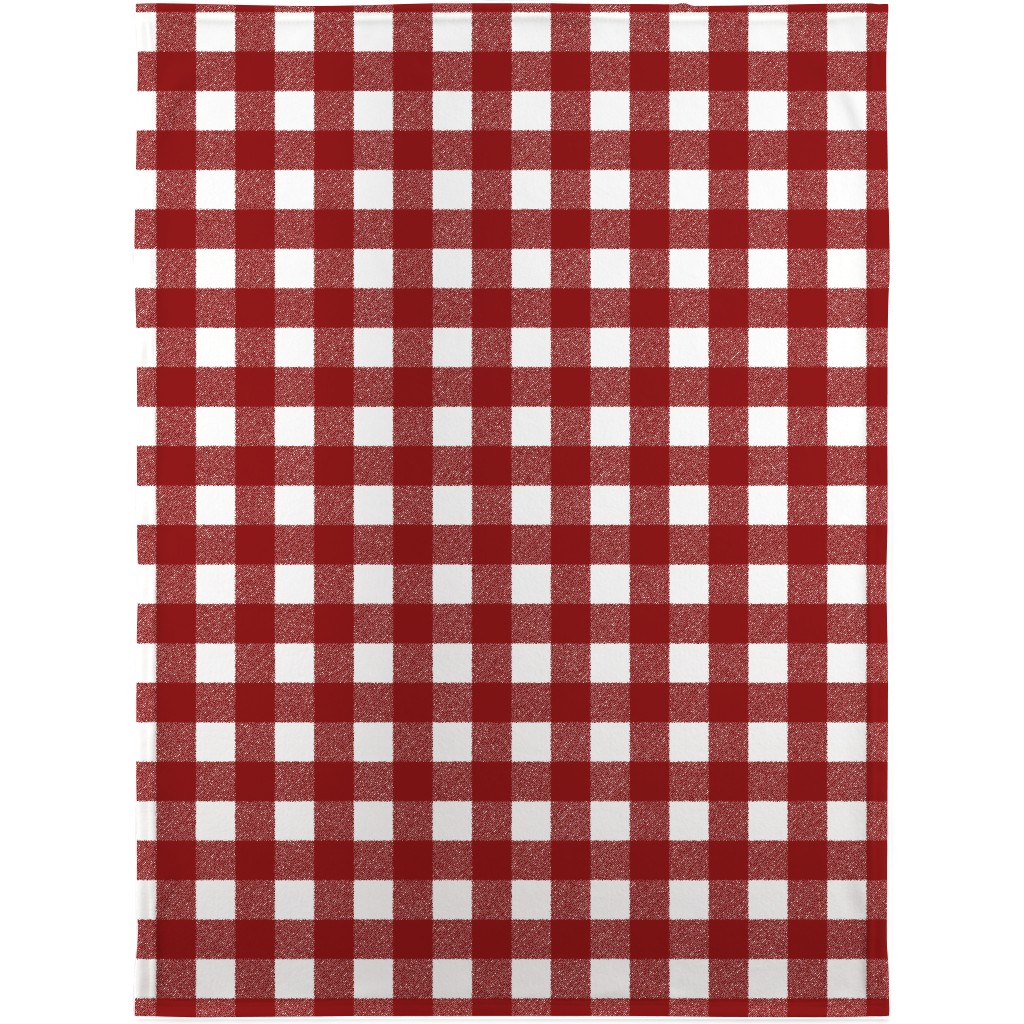 Buffalo Plaid - Red Blanket, Fleece, 30x40, Red