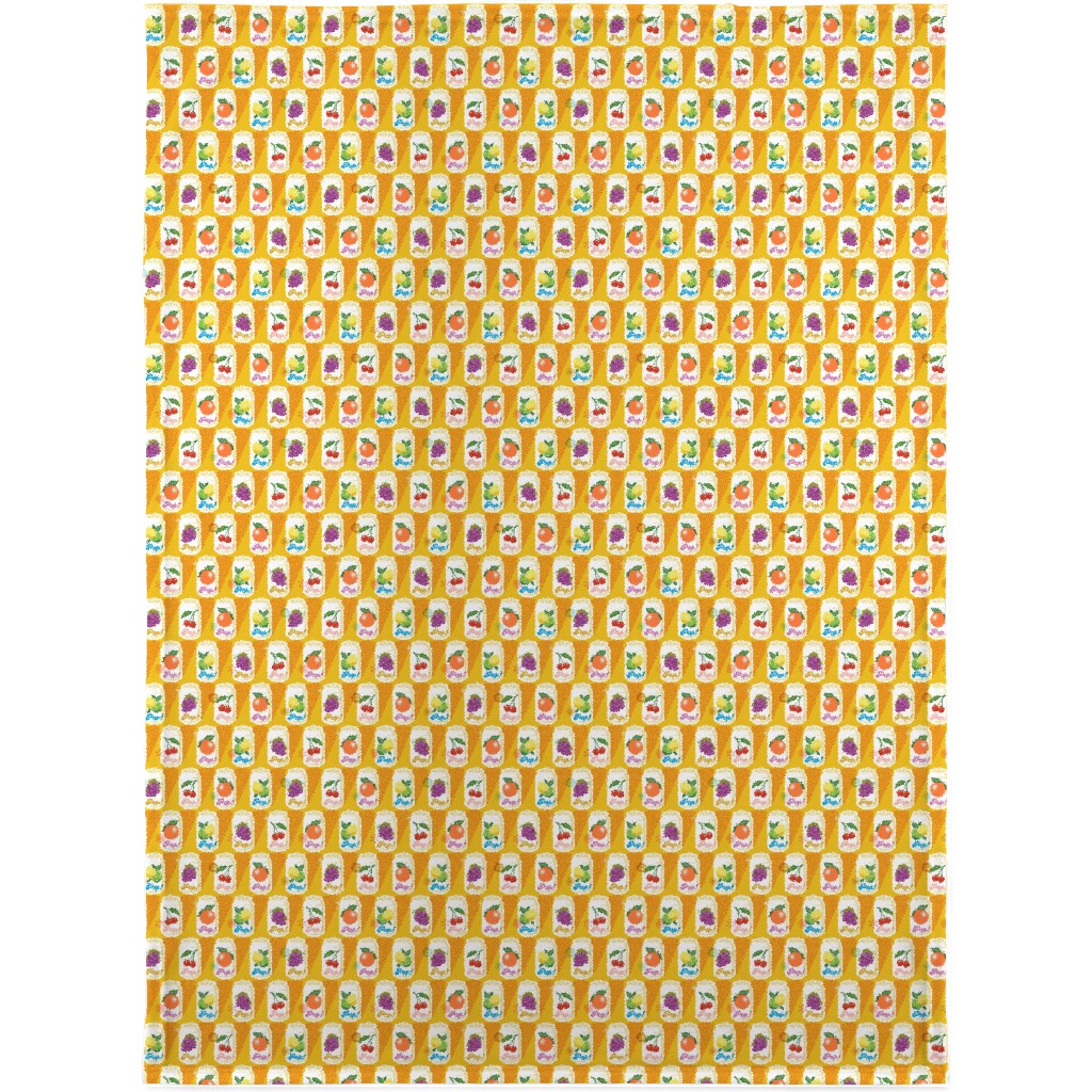 Fruit Pop! Blanket, Fleece, 30x40, Yellow, Citrus Bliss