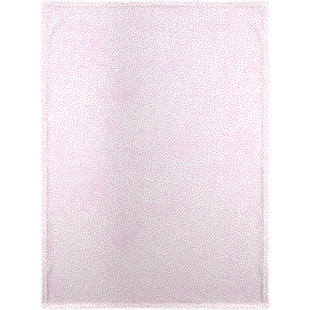 Dot - Happy Pink on White Blanket, Fleece, 30x40, Pink, Bright Pink