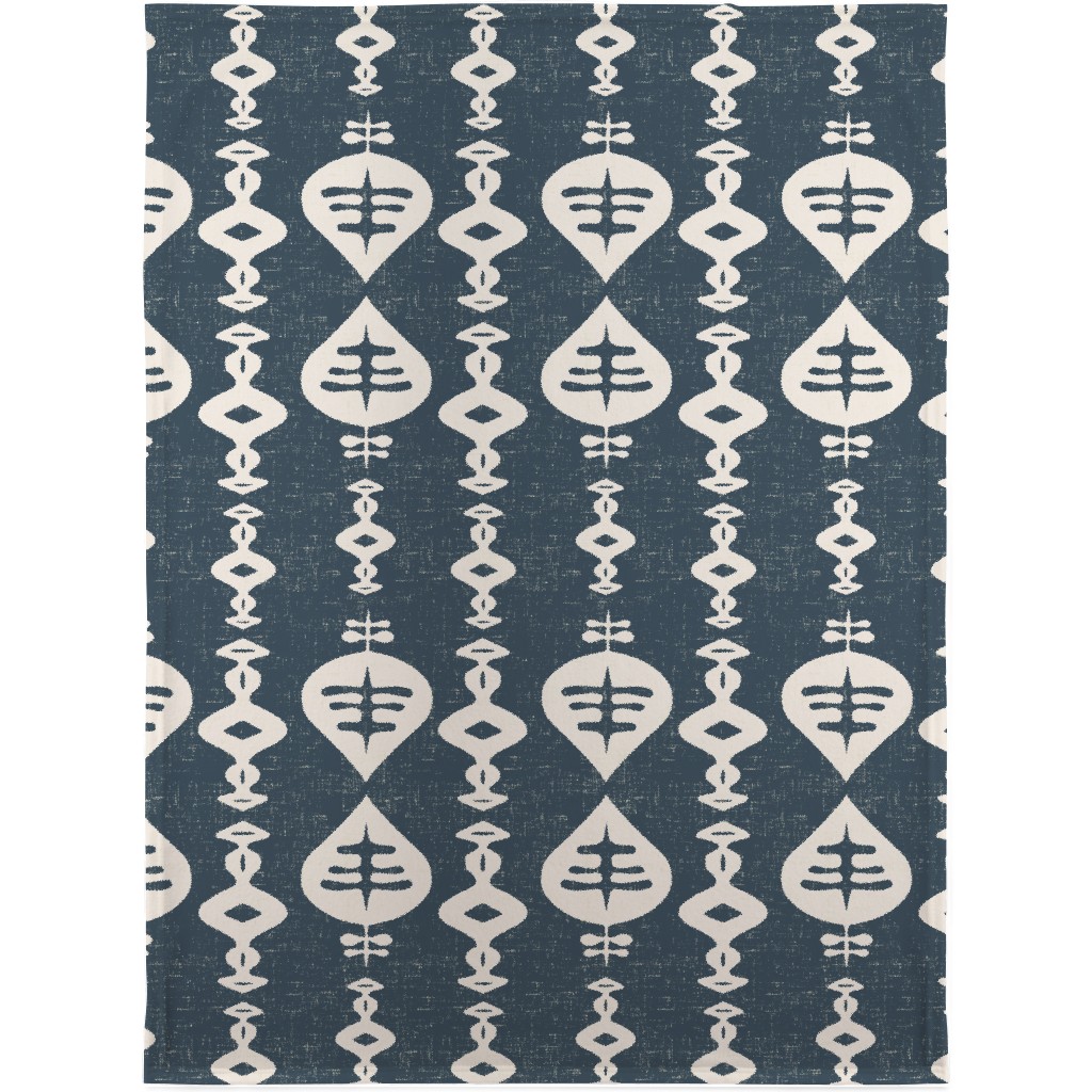 Maya - Navy Blanket, Fleece, 30x40, Blue