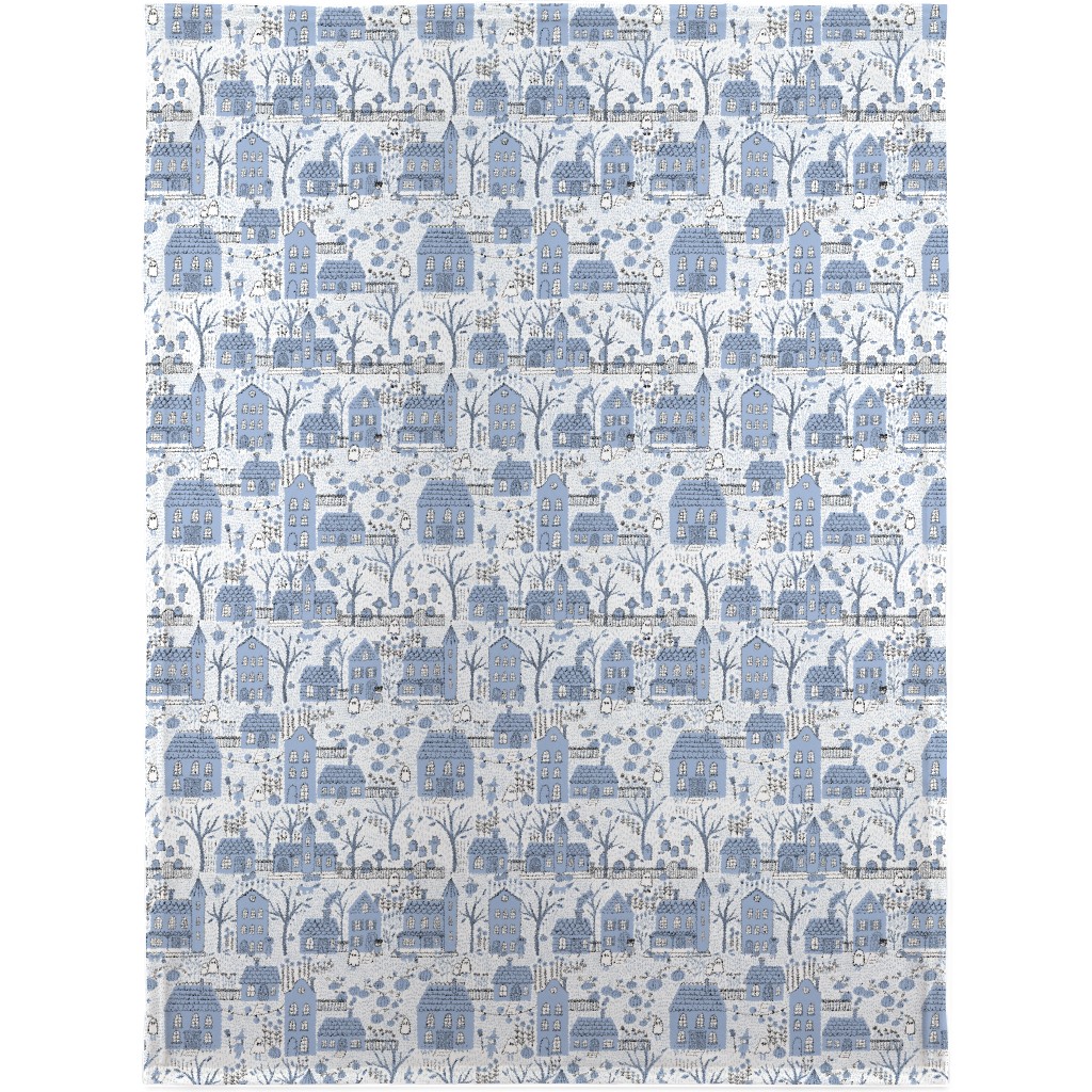 What Ghosts Around Comes Around - Blue Blanket, Fleece, 30x40, Blue