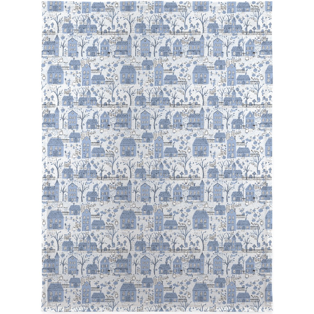 What Ghosts Around Comes Around - Blue Blanket, Fleece, 30x40, Blue