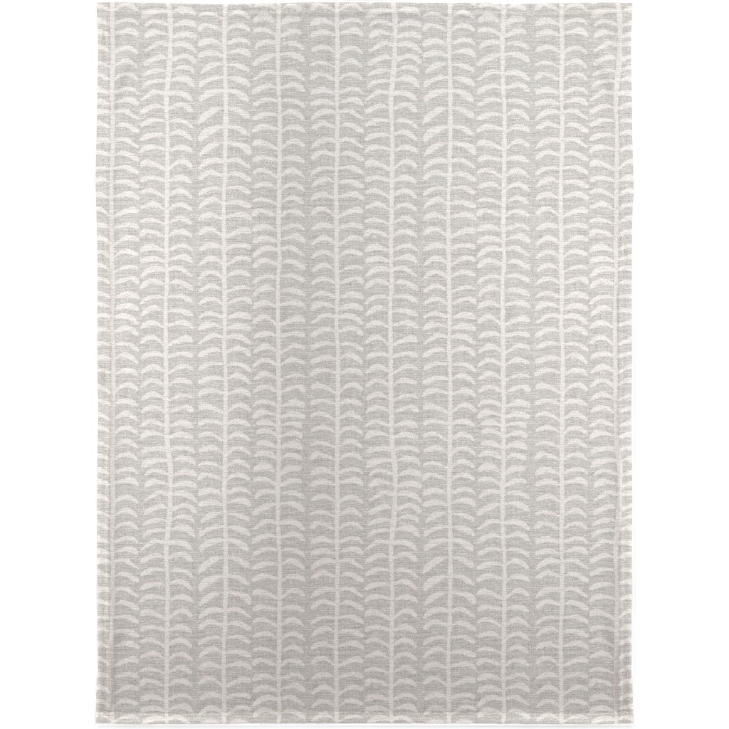 Grasscloth Vine - Neutral Blanket, Fleece, 30x40, Gray