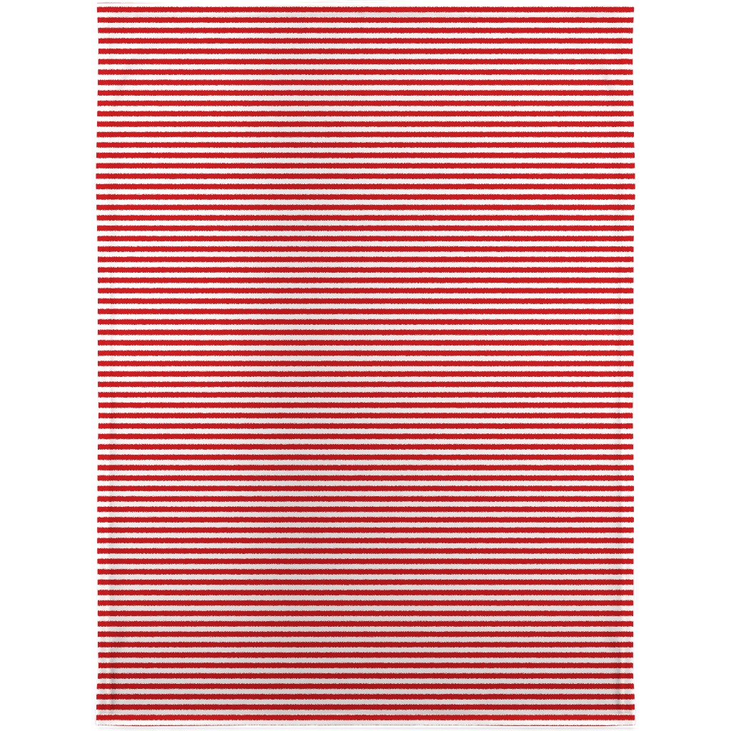 Horizontal Stripe Blanket, Fleece, 30x40, Red