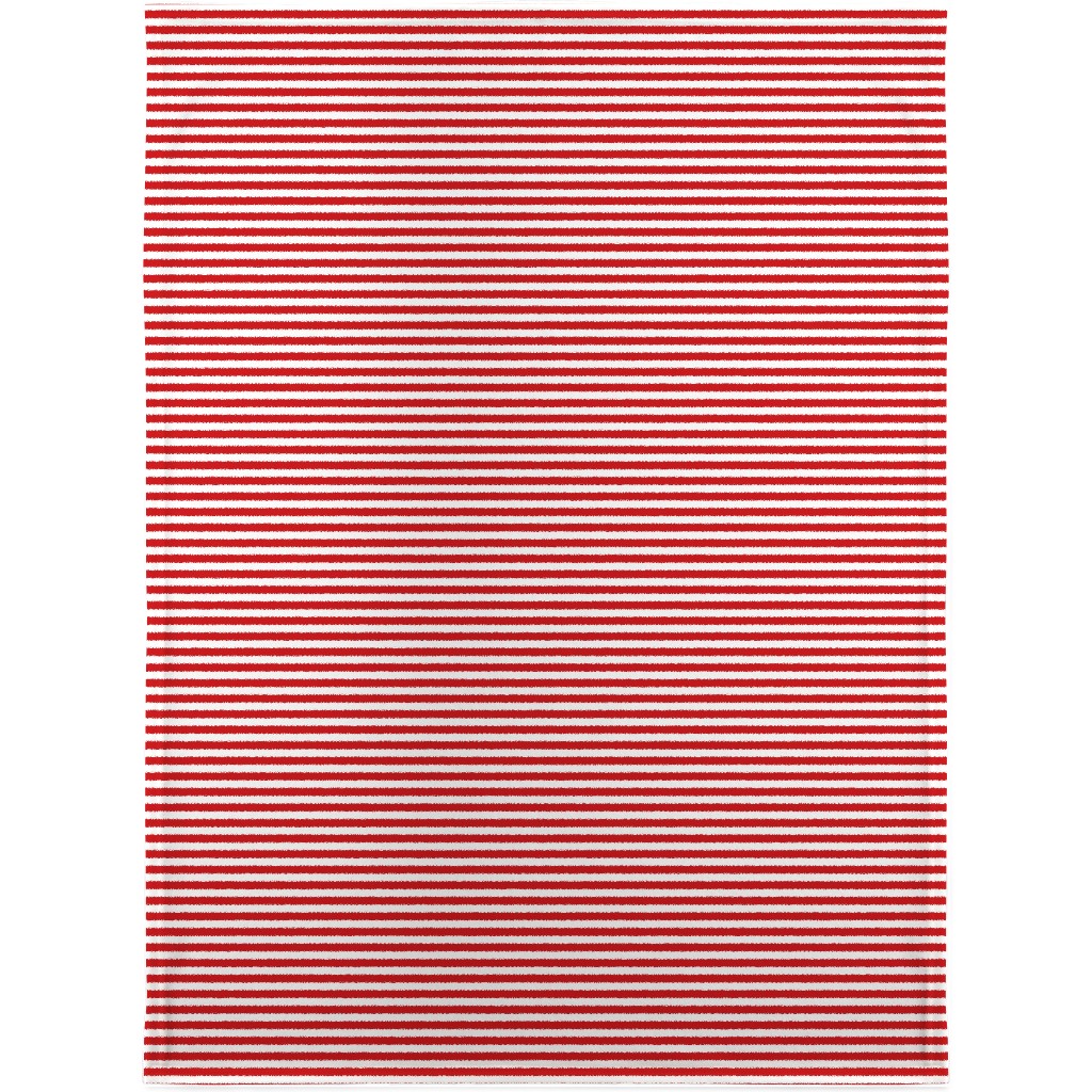 Horizontal Stripe Blanket, Fleece, 30x40, Red, Red