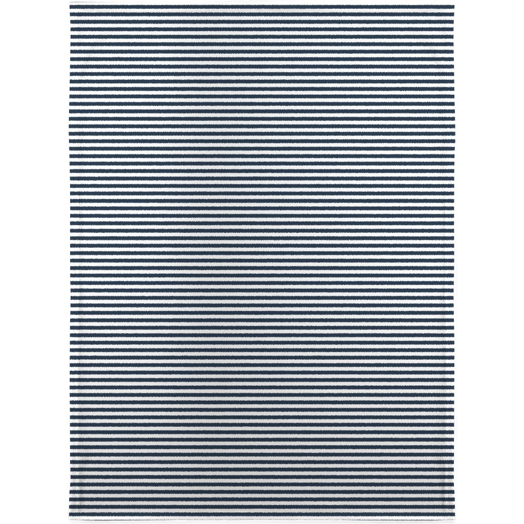 Horizontal Stripe Blanket, Fleece, 30x40, Blue