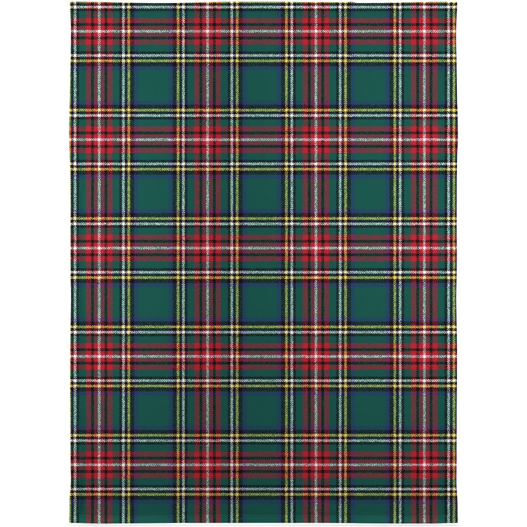 Royal Stewart Tartan Plaid - Multi Blanket, Fleece, 30x40, Green, Classic Green