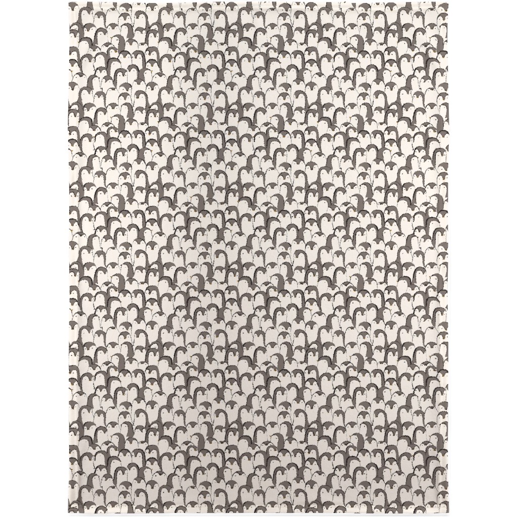 Penguin Huddle Blanket, Fleece, 30x40, White, Smoke