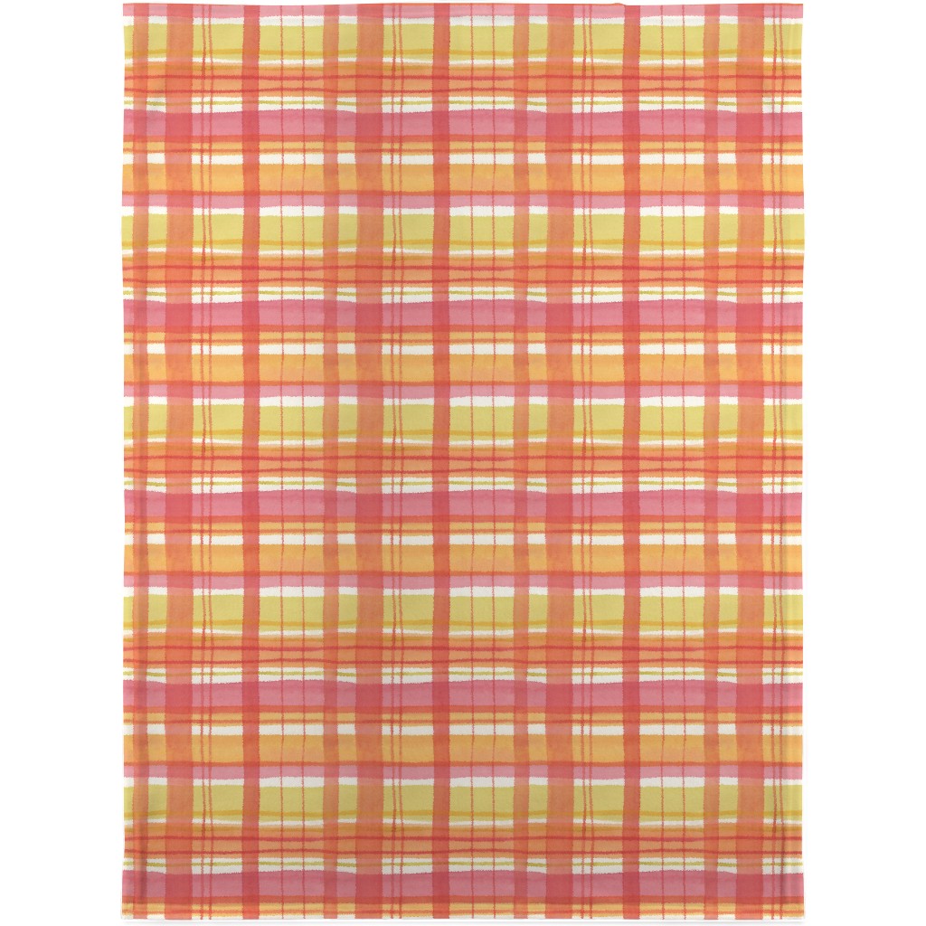 Summer Plaid Blanket, Fleece, 30x40, Multicolor