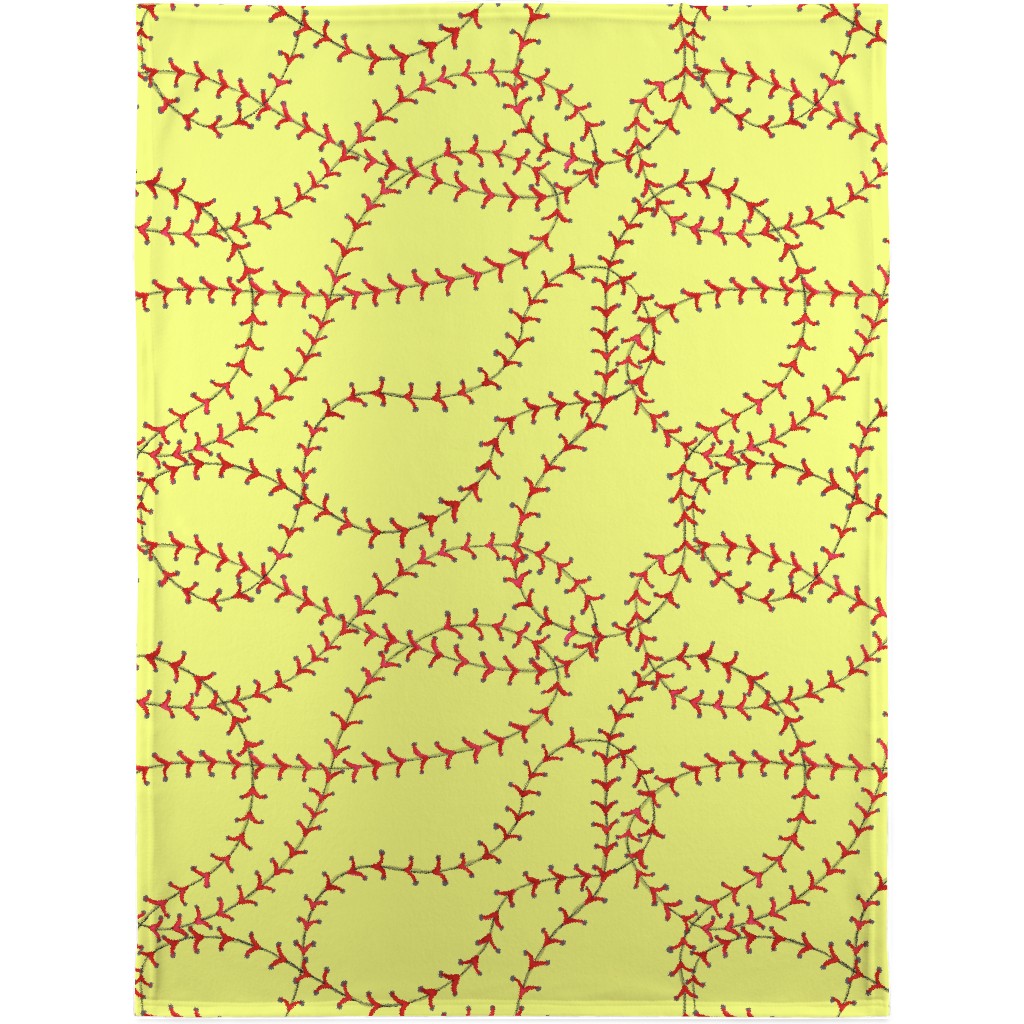 Ball Blanket, Fleece, 30x40, Yellow, Buttercup
