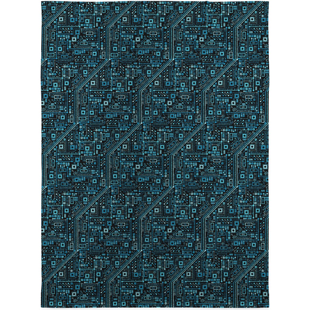 Short Circuits Blanket, Fleece, 30x40, Blue, Marine