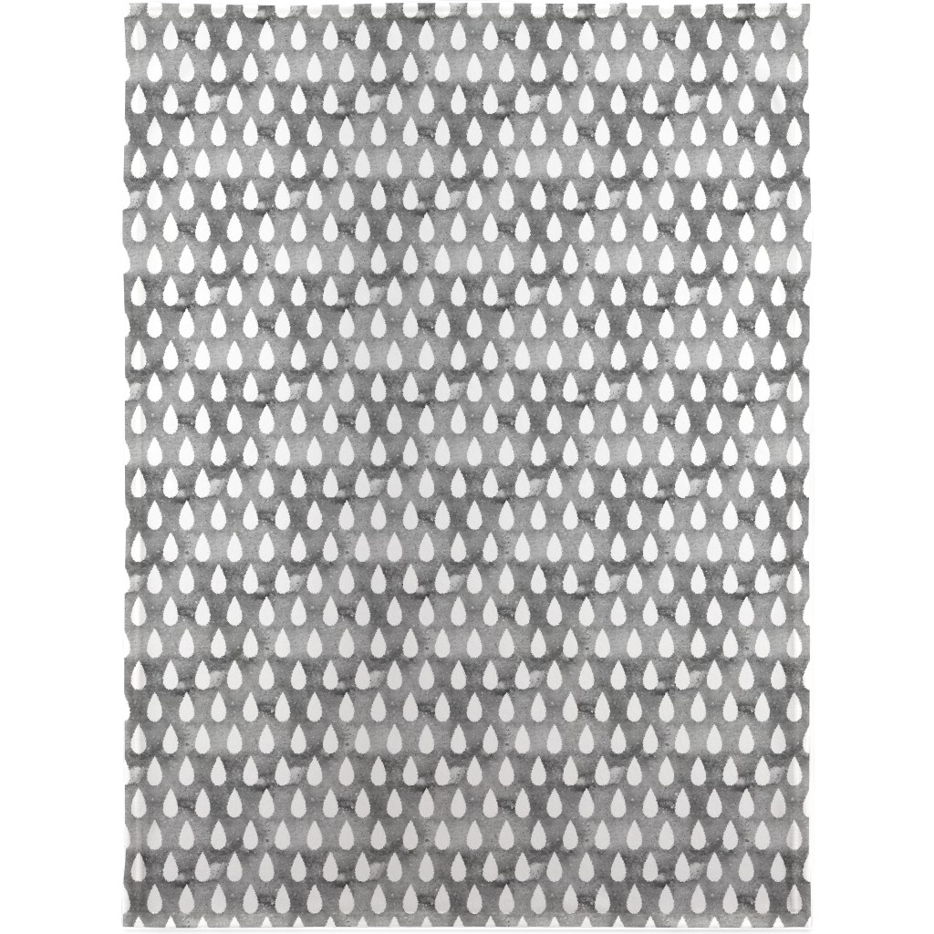 Drops Blanket, Fleece, 30x40, Gray