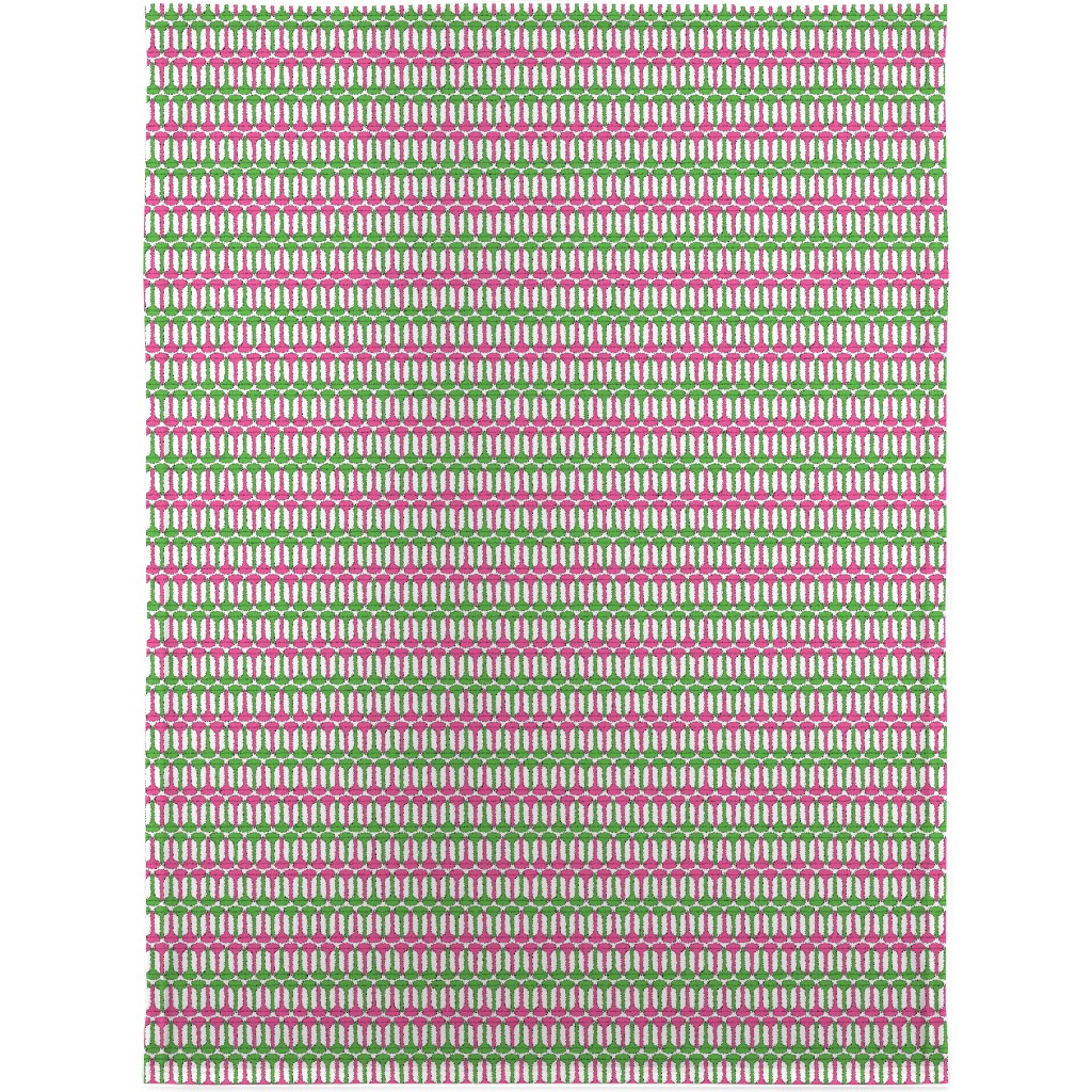 Golf Tees Pattern - Green and Pink Blanket, Fleece, 30x40, Multicolor