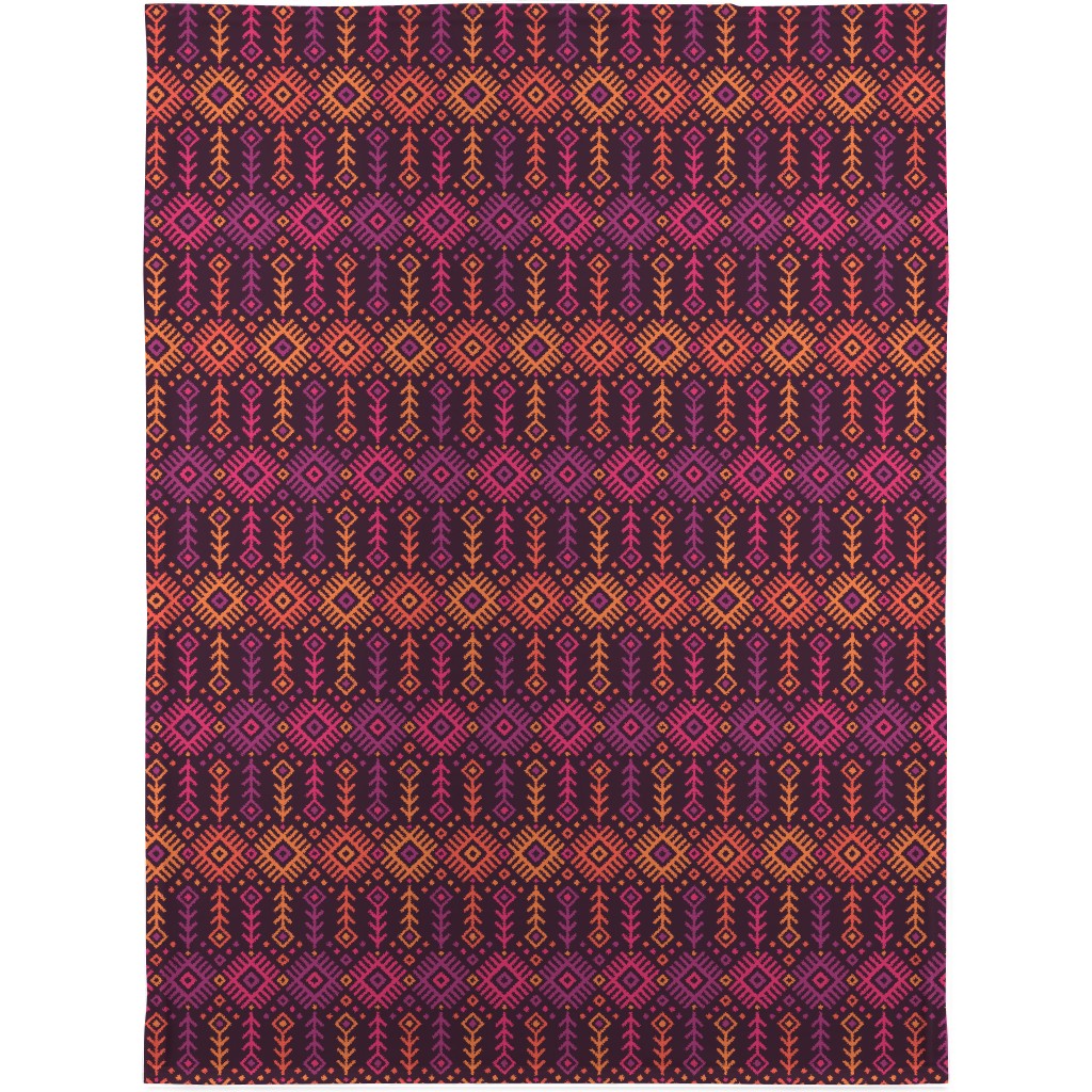 Kilim Sunset - Warm Blanket, Fleece, 30x40, Multicolor