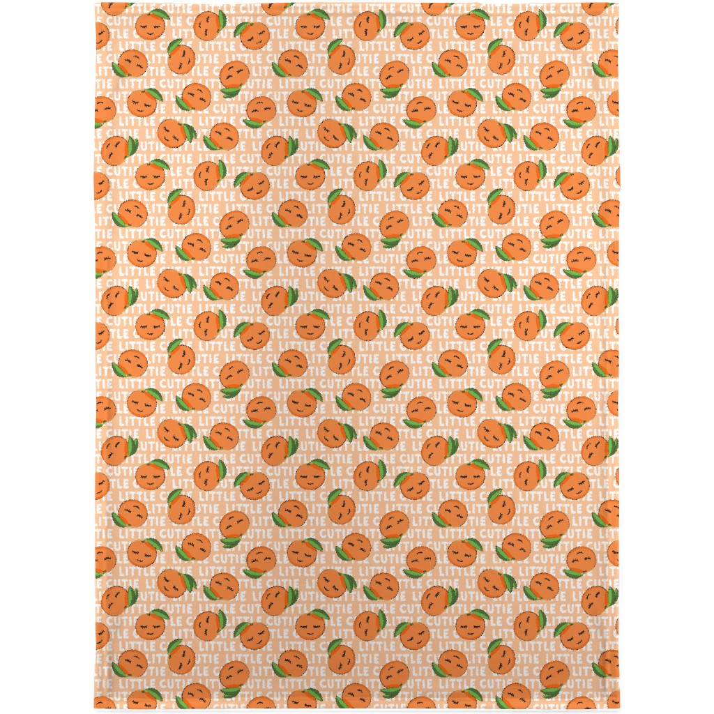 Little Cutie - Happy Oranges - Orange Blanket, Fleece, 30x40, Orange, Orange