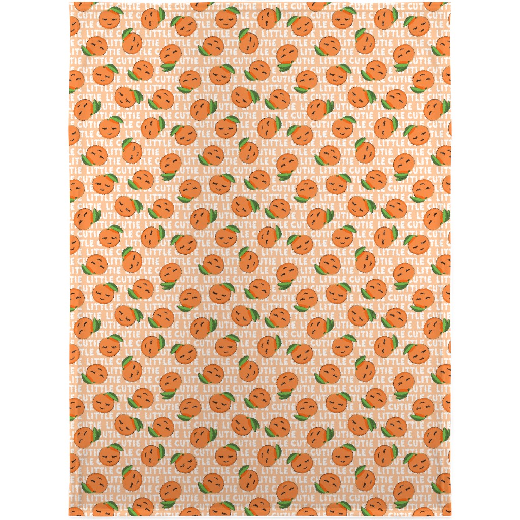 Little Cutie - Happy Oranges - Orange Blanket, Fleece, 30x40, Orange