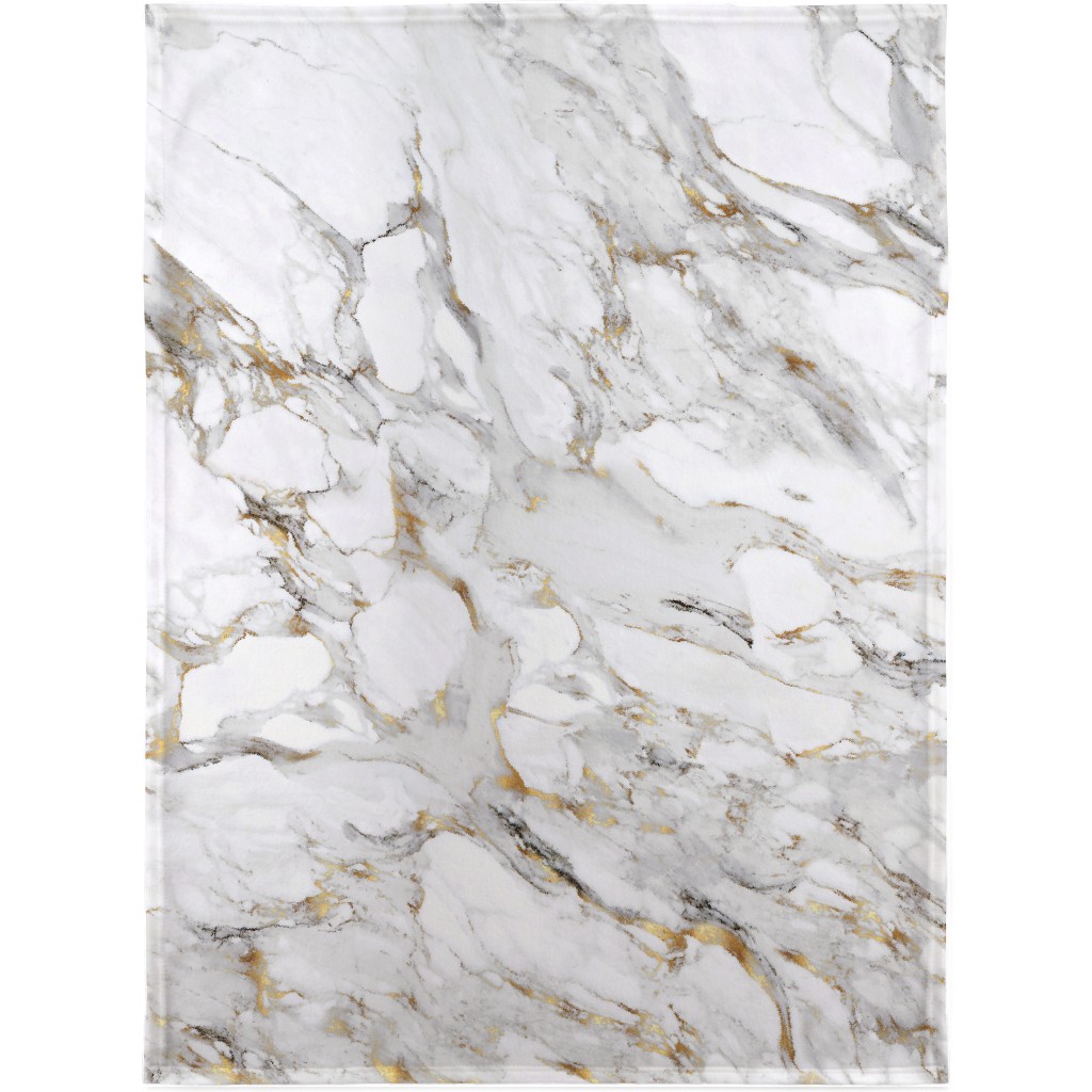 Gilded Marble - Gray Blanket, Fleece, 30x40, Gray, Gray