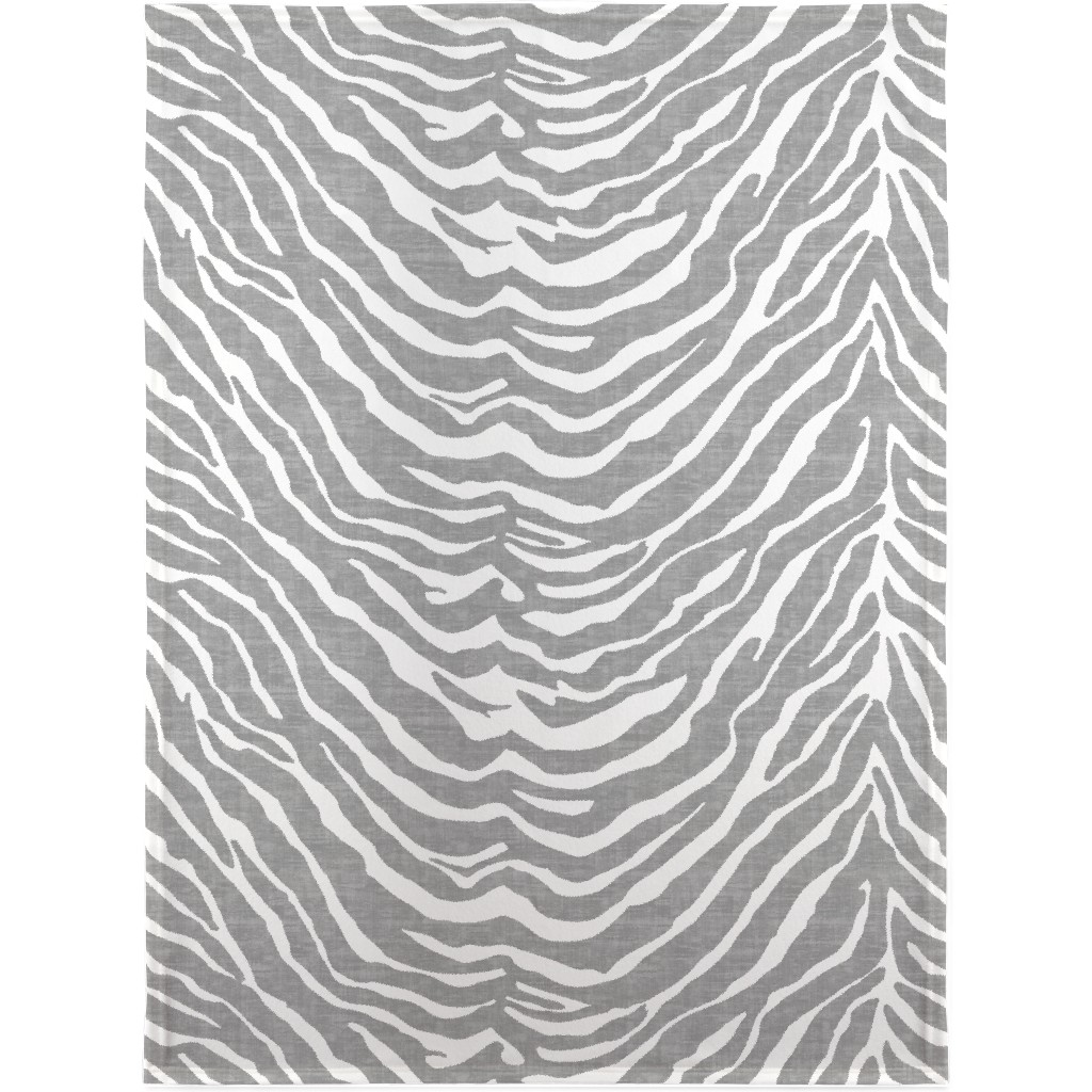 Zebra Texture - Gray Blanket, Fleece, 30x40, Gray, Gray
